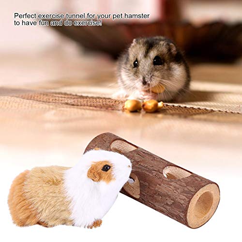 Compras Locas Túnel de Animales, Tubo de Ejercicio Túnel de Animales Túnel de Madera para hámster, Juguete masticable hurón Conejillo de Indias para hámster(Big)