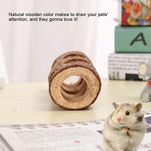 Compras Locas Túnel de Animales, Tubo de Ejercicio Túnel de Animales Túnel de Madera para hámster, Juguete masticable hurón Conejillo de Indias para hámster(Big)