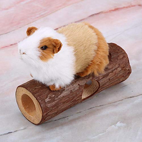 Compras Locas Túnel de Animales, Tubo de Ejercicio Túnel de Animales Túnel de Madera para hámster, Juguete masticable hurón Conejillo de Indias para hámster(Big)