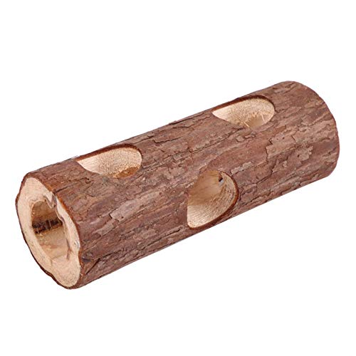 Compras Locas Túnel de Animales, Tubo de Ejercicio Túnel de Animales Túnel de Madera para hámster, Juguete masticable hurón Conejillo de Indias para hámster(Big)