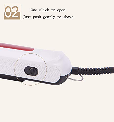 Con cable Clippers perro, mascota Clippers kits de cuidado personal, de poco ruido eléctrico Pet Trimmer Trimmer pelo con peines 4 Guía de tijeras de uñas Kits Clipper para el gato del perro,Azul