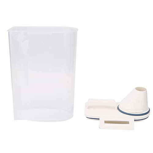 Contenedor de almacenamiento de alimentos, recipiente hermético para alimentos para mascotas con taza medidora Boquilla de vertido Cubo sellado Caja de almacenamiento a prueba de humedad para perro ga