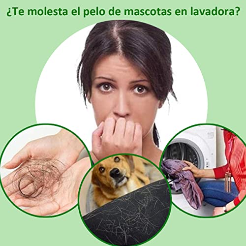 COOLEAD Quitapelos para Mascotas Lavadora Bola de Lavado Depiladora de Mascotas Lavandería Mascota Removedor Filtros de Pelusa de Reutilizables para Pelo de Perro Gato Pet Hair Remover (Naranja+Verde)