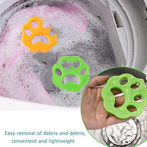 COOLEAD Quitapelos para Mascotas Lavadora Bola de Lavado Depiladora de Mascotas Lavandería Mascota Removedor Filtros de Pelusa de Reutilizables para Pelo de Perro Gato Pet Hair Remover (Naranja+Verde)