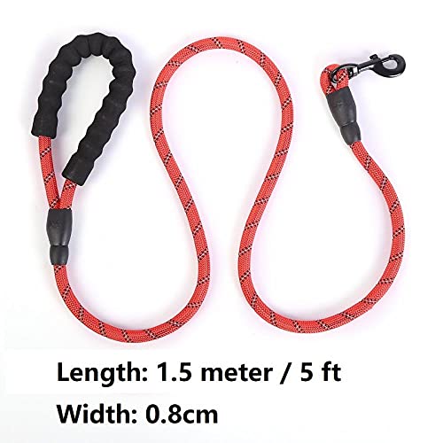 Correa De Nailon para Perros Correa De Perro Verde para Correr Caminar Entrenar para Gatos Grandes Y Pequeños Correas para Mascotas Correa De Nailon Duradera Reflectante para Perros