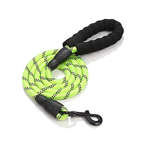 Correa De Nailon para Perros Correa De Perro Verde para Correr Caminar Entrenar para Gatos Grandes Y Pequeños Correas para Mascotas Correa De Nailon Duradera Reflectante para Perros