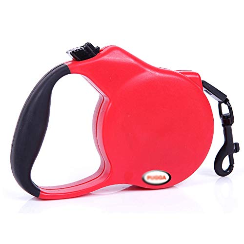 Correa Enrollable para Perros Correa Extensible para Perros con Mango Antideslizante, Correa para Mascotas para Perros Grandes con Correa para Perros (Color : Red, Size : S#2m Tape Leash)