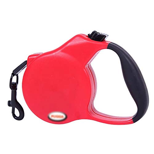 Correa Enrollable para Perros Correa Extensible para Perros con Mango Antideslizante, Correa para Mascotas para Perros Grandes con Correa para Perros (Color : Red, Size : S#2m Tape Leash)