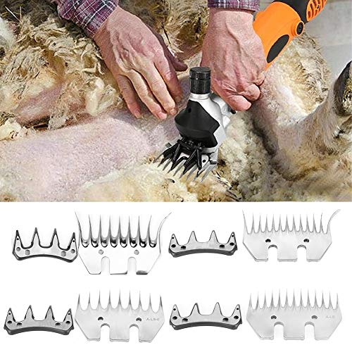 Cortadoras de acero inoxidable para ovejas, cuchilla de corte de alta dureza, repuesto de cortador de cizalla para el cuidado de ovejas u otros animales(13 Tooth Curved Blade)