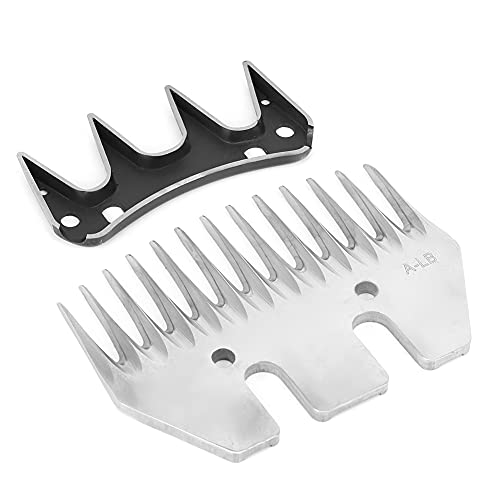Cortadoras de acero inoxidable para ovejas, cuchilla de corte de alta dureza, repuesto de cortador de cizalla para el cuidado de ovejas u otros animales(13 Tooth Curved Blade)