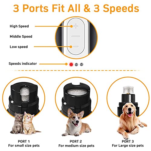 Cortapelos para Mascotas 4 in 1 Cortador De Uñas Perros, Maquina De Cortar Pelo para Perros,Lima De Uñas Eléctrico para Perros Y Gatos, Súper Silenciosa Y Recargable con Conexión USB