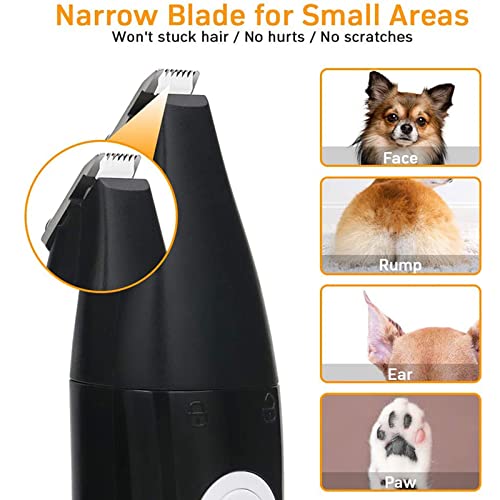 Cortapelos para Mascotas 4 in 1 Cortador De Uñas Perros, Maquina De Cortar Pelo para Perros,Lima De Uñas Eléctrico para Perros Y Gatos, Súper Silenciosa Y Recargable con Conexión USB