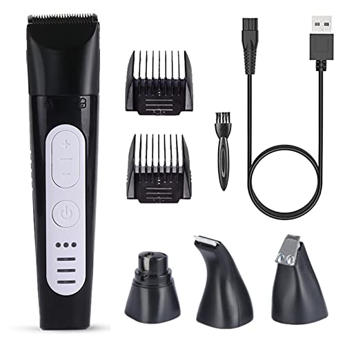 Cortapelos para Mascotas 4 in 1 Cortador De Uñas Perros, Maquina De Cortar Pelo para Perros,Lima De Uñas Eléctrico para Perros Y Gatos, Súper Silenciosa Y Recargable con Conexión USB