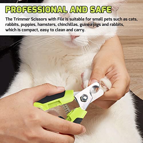 Cortaúñas Pets con lima de uñas, cortador para perros y gatos con mangos antideslizantes para evitar que se rompan, herramienta profesional de aseo para animales pequeños, grandes y medianos