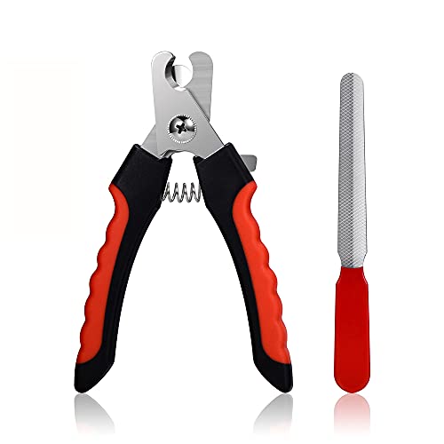 Cortaúñas y recortadoras de uñas de grado profesional para gatos, perros, conejos, con un limitador de seguridad para evitar el corte excesivo. lima de uñas gratis, tamaño grande