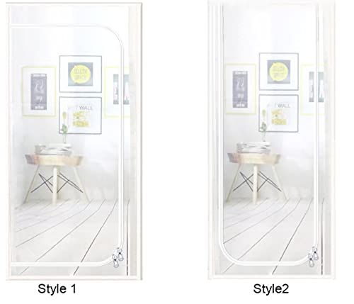 Cortinas de malla para puerta de gato con cremallera, resistente cortina autoadhesiva para gato gatito cachorro, red de mosquitera y arañazos, tamaño ajustable