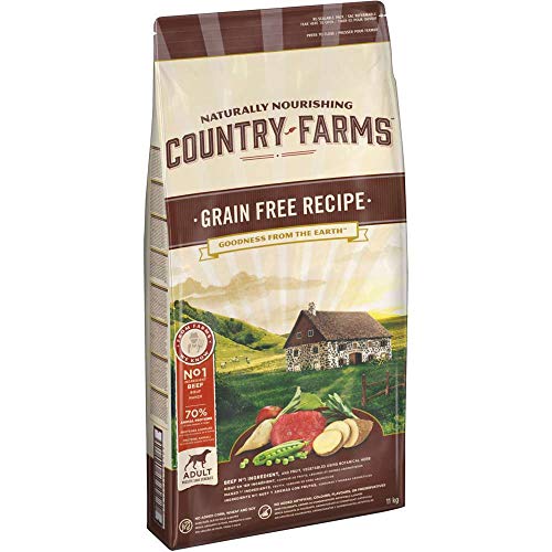 Country Farms Grain Free Pollo 11 KG, Negro, Estandar