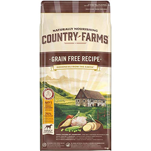 Country Farms Grain Free Pollo 11 KG, Negro, Estandar