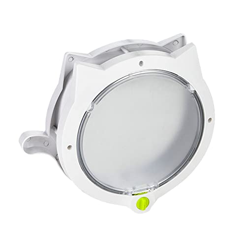 CRGANGZY Puerta abatible para Gatos y Perros, Puerta de Entrada Exterior Interior para Gatitos, Puerta para Mascotas, Puerta de Ventana para Perros, Puerta abatible Redonda para Cachorros (Blanco)