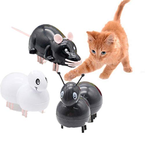 Csheng Raton teledirigido para Gatos Juguete pez para Gato Juguetes Juguetes de Gato para Gatos de Interior Juguete de Gato antwhite