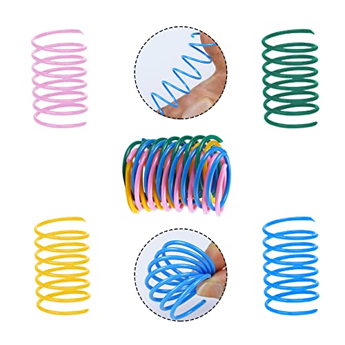 Csirnto Juguete del Gato 28 Piezas Juguete de Resorte para Gatos Juguetes Coloridos de Gatos en Espiral Muelles Gato Juguete para Gatos en Espiral Gato de Primavera Juguetes para Gato Mascotas