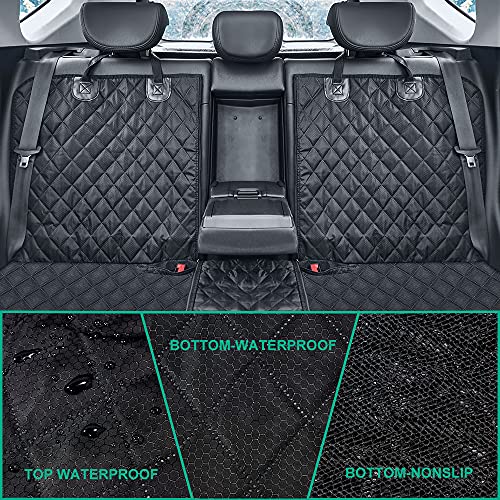 Cubierta Asiento Coche Perro,Funda Perro MascotaImpermeable y Resistente.Alfombra de Asiento de Estilo Hamaca Protector Antidesliante,Fácil de Instalar Universal para SUV,Camión,Transportar y Viaje