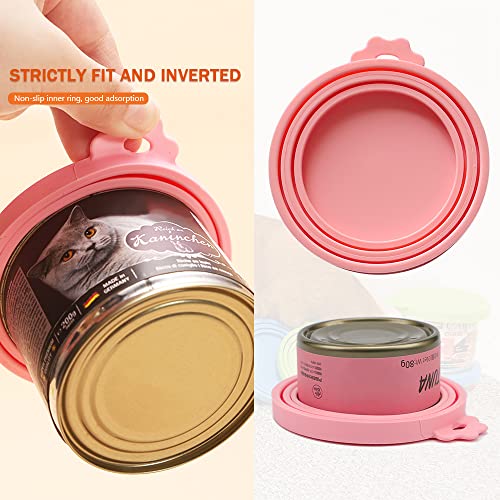 Cubiertas para latas de alimentos para perros, tapas de latas para gatos y perros alimentos para mascotas, tapas superiores frescas de silicona de grado alimenticio universal se todas latas estándar…