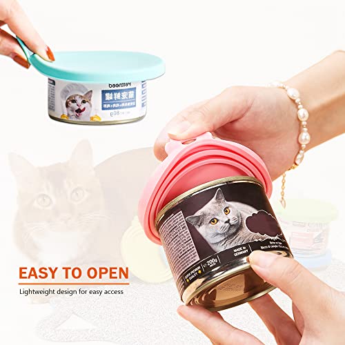 Cubiertas para latas de alimentos para perros, tapas de latas para gatos y perros alimentos para mascotas, tapas superiores frescas de silicona de grado alimenticio universal se todas latas estándar…