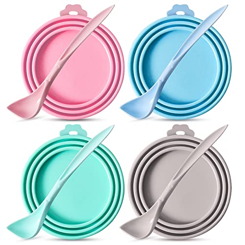 Cubiertas para latas de alimentos para perros, tapas de latas para gatos y perros alimentos para mascotas, tapas superiores frescas de silicona de grado alimenticio universal se todas latas estándar…
