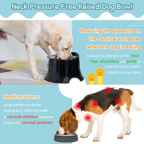 Cuenco elevado para perros de patas largas SuperDesign, extraíble, de acero inoxidable, con soporte de melamina resistente