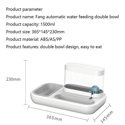 Cuenco para gatos con agua potable y cuenco para comer, cuenco de comida para gatos antivuelco, cuenco de arroz para gatos con protección de la columna cervical, adecuado para el hogar, parque, balc