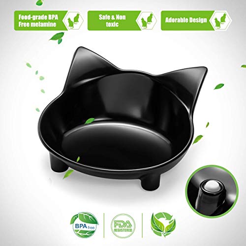 Cuenco para gatos, cuencos para comida para gatos, cuencos antideslizantes para gatos, comederos para gatos, juego de cuencos para gatos, cuencos para gatos Comederos para mascotas y tazones para agua
