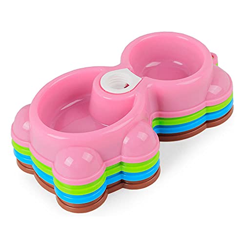 Cuenco para Mascotas Cuenco para Perros Agua Potable Cuenco Doble Perro Gato Cuenco De Arroz Comedero Verde