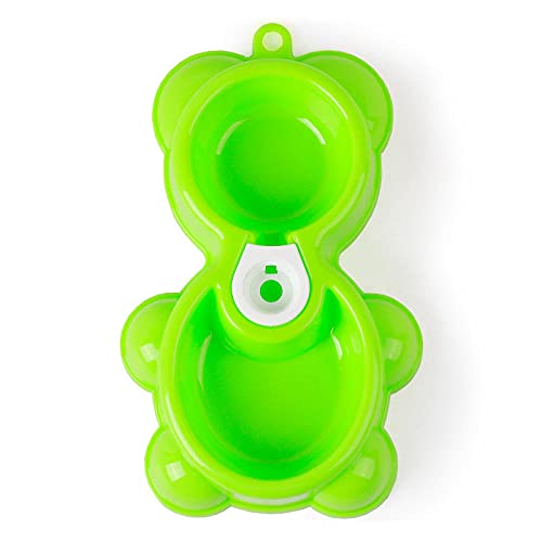 Cuenco para Mascotas Cuenco para Perros Agua Potable Cuenco Doble Perro Gato Cuenco De Arroz Comedero Verde