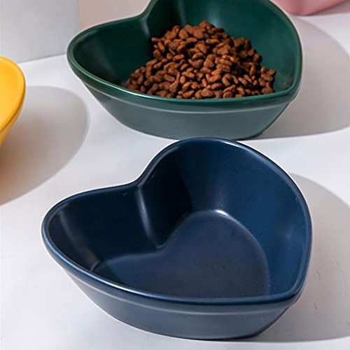 Cuencos para Perros de Gato Cerámico Cerámico Gato Dog Bowl Substed Cat Dog Placa de Perro para la alimentación Estrés Libre Cat Dog Bowl Sin derrame y vómitos (Color : Pink)