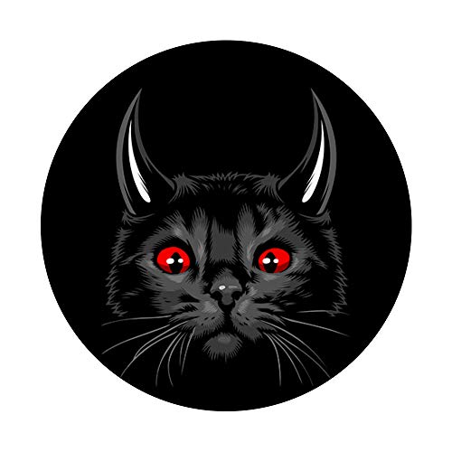 Cuernos de gato malvado PopSockets PopGrip: Agarre intercambiable para Teléfonos y Tabletas