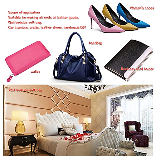 Cuero Sintético, Tela de Polipiel Tela de Imitación de Cuero Polipiel para Sillas Bolsos Kit de Parche de Piel Asiento de Coche Muebles Ancho 140cm(Size:5X1.4m,Color:3 Navy)