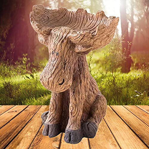 CUSROS Alimentador de pájaros realista exquisito duradero al aire libre escultura de becerro estatua atraer aves para decoración de jardín café
