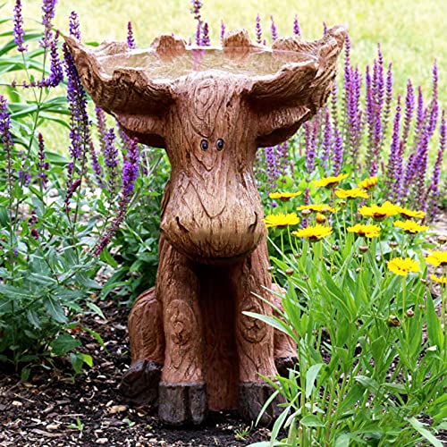 CUSROS Alimentador de pájaros realista exquisito duradero al aire libre escultura de becerro estatua atraer aves para decoración de jardín café