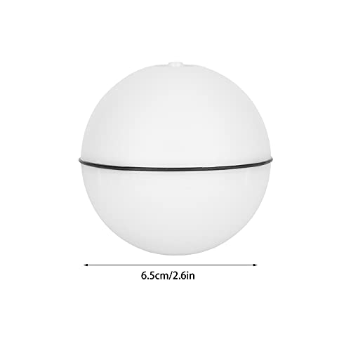 CUTULAMO Bola Auto-giratoria del Gato, Bola Electrónica del Gato Bolas del Juguete del Gato Que Ruedan Automáticamente para el Gato Divertido(Batería Blanca)