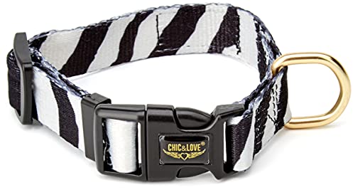 CYP BRANDS Chic & Love CL-02XS-LC Collar Love Zebra para Perro, Talla XS