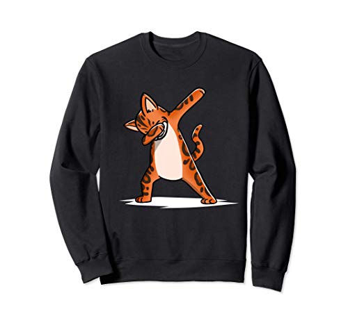 Dabbing Gato Bengala Dab Dance Mascota Sudadera