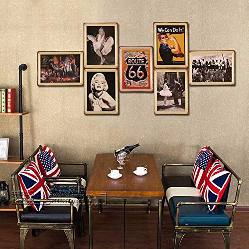 Dafony Letreros de metal para mascotas con diseño de perro retro para decoración de pared, diseño vintage