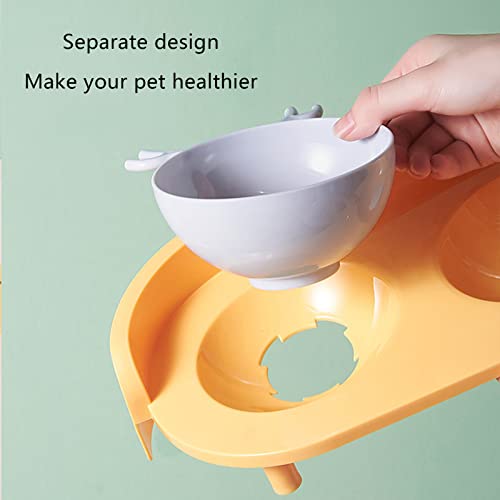 DALIAN Comederos Elevados para Gatos con Diseño Antiderrame,Comederos Elevados para Gatos Y Perros para Comida Y Agua,Comedero Anti Vómitos para Gatos O Cachorros,Verde