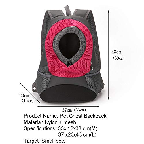 DaMuZ Mochila para El Pecho del Animal Doméstico Cómodo Y Transpirable Material De Nylon Correa De Hombro Antideslizante Tamaños Peso Ligero para Acampar Escalar Montañas