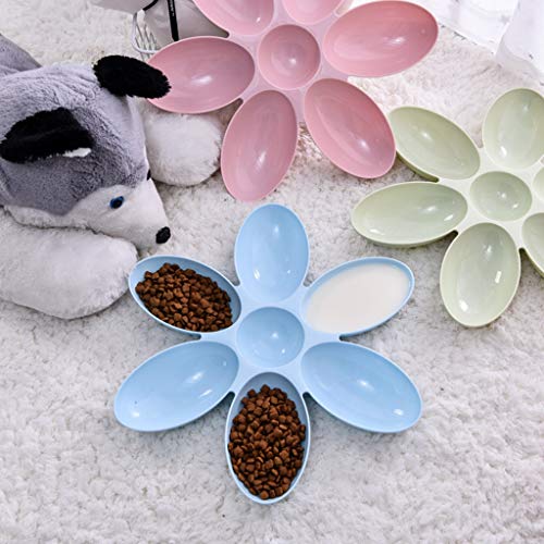 Dashun Tazón de alimentación de agua para mascotas para perros, gatos, dispensador de agua de contenedor de comida lenta alimentador taza plato, gatito cachorro alimentos agua leche leche pote