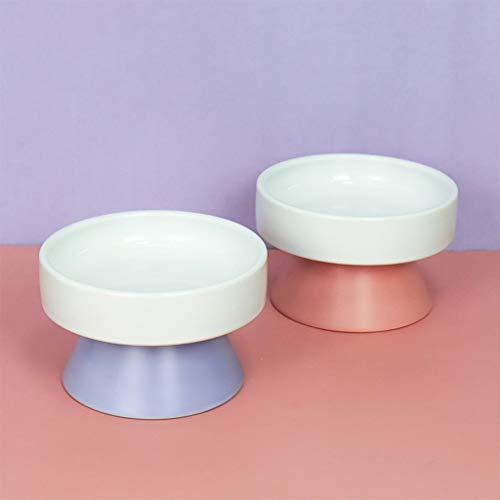 Dashun Tazón de alimentación de agua para mascotas para perros, gatos, dispensador de agua de contenedor de comida lenta alimentador taza plato, gatito cachorro alimentos agua leche leche pote