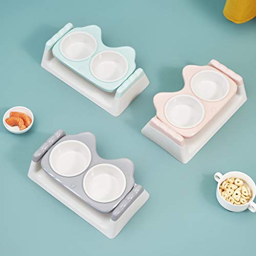 Dashun Tazón de alimentación de agua para mascotas para perros, gatos, dispensador de agua de contenedor de comida lenta alimentador taza plato, gatito cachorro alimentos agua leche leche pote
