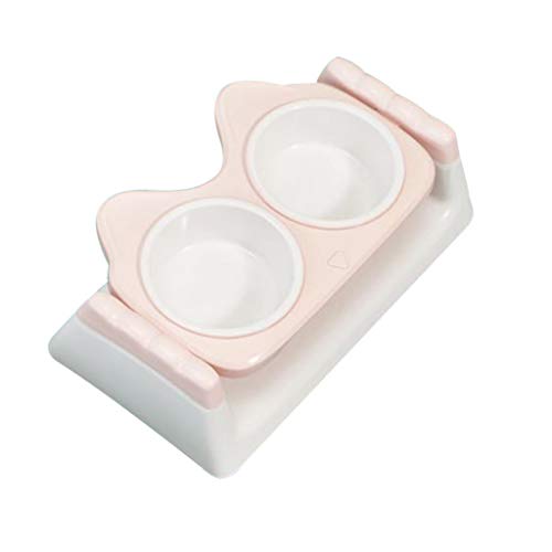 Dashun Tazón de alimentación de agua para mascotas para perros, gatos, dispensador de agua de contenedor de comida lenta alimentador taza plato, gatito cachorro alimentos agua leche leche pote