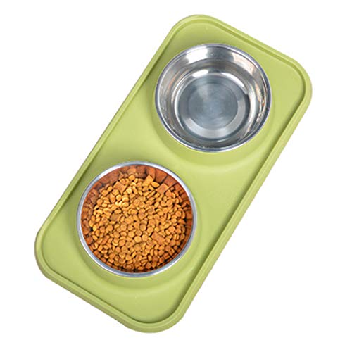 Dashun Tazón de alimentación de agua para mascotas para perros, gatos, dispensador de agua de contenedor de comida lenta alimentador taza plato, gatito cachorro alimentos agua leche leche pote